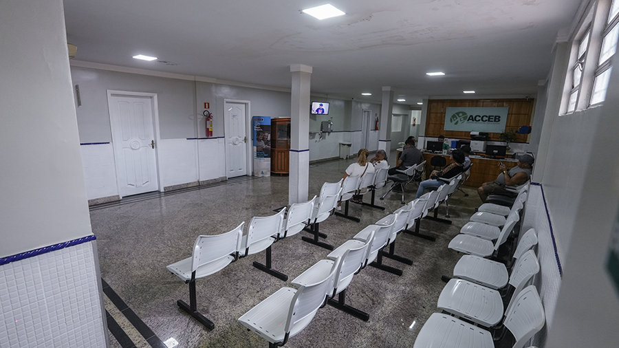 Recepção da clínica ACCEB